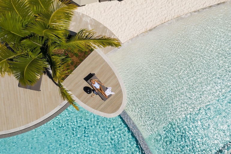 Crystalbrook Riley aerial pool view