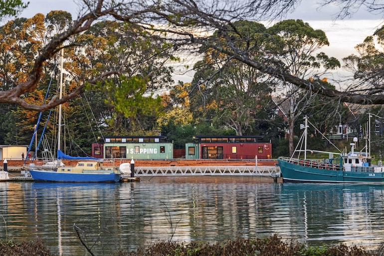 Outdoor view of Coastal Pods Wynyard