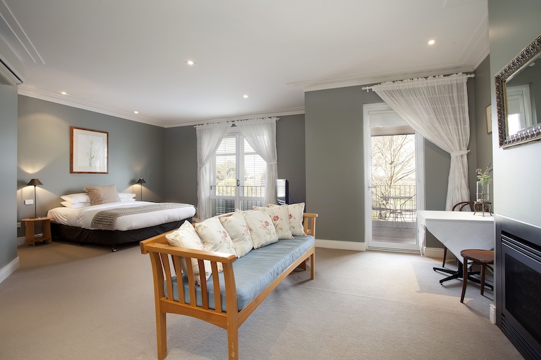 Lancemore Milawa has quaint bedrooms you can relax in after an adventure-filled day during your weekend getaways from Melbourne.