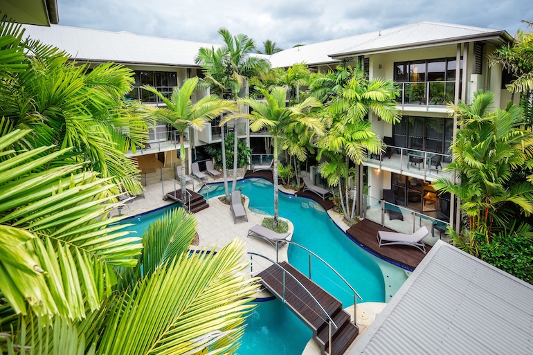 Pool area at Shantara Resort Port Douglas