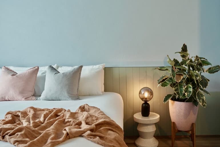 Kyah Boutique Hotel's soft pastel interiors