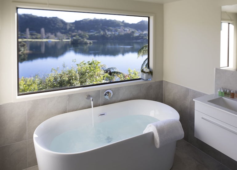 Solitaire Lodge in Lake Tarawera is perfect for a romantic weekend getaway from Auckland