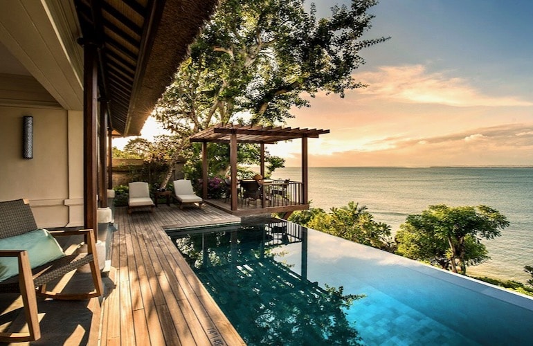 Infinity pool at Four Seasons Resort Bali at Jimbaran Bay