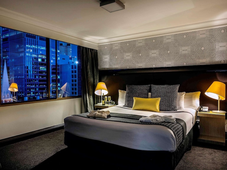 Cosy bedroom at Pullman Brisbane King George Square