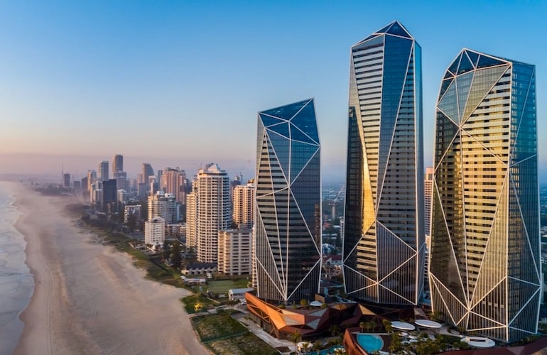 The gem-like skyscrapers of The Langham Gold Coast