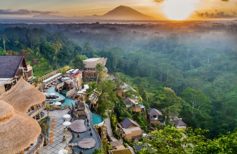 Lush adults-only accommodation in Bali set in the Kayon Jungle