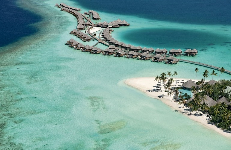 Maldives hotels are famous for over-water villas and Constance Halaveli has beautiful family-friendly spaces