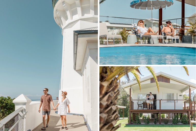 Salt at Southwest Rocks pool, self-contained accommodation and nearby Smoky Cape Lighthouse