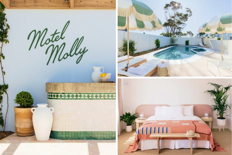 Motel Molly outdoor pool and room
